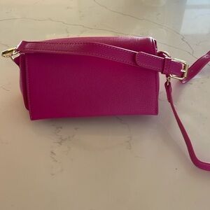 Hot Pink Anthropologie purse with adjustable strap